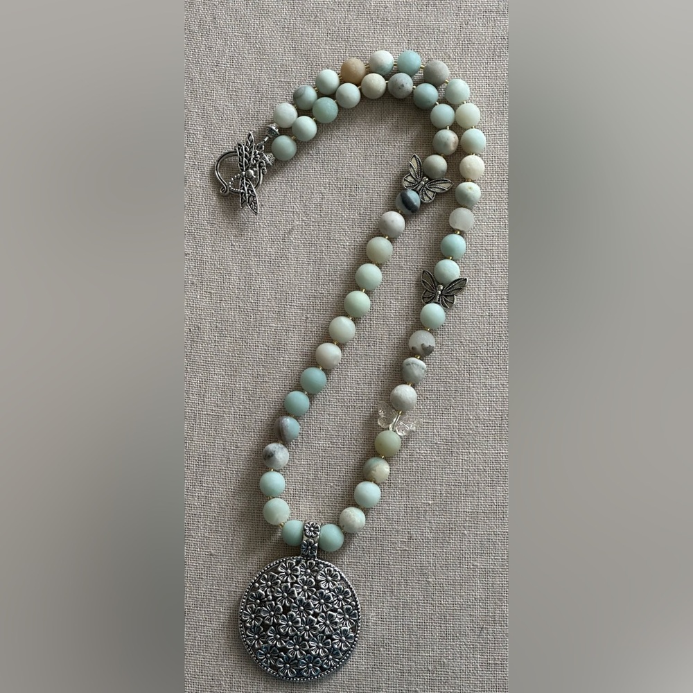 26-1/2 inch Amazonite bead necklace NWOT - Picture 12 of 13